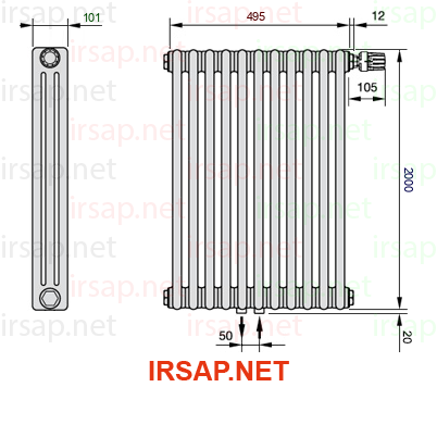 Радиатор IRSAP Tesi 32000/11 T52 CL 01